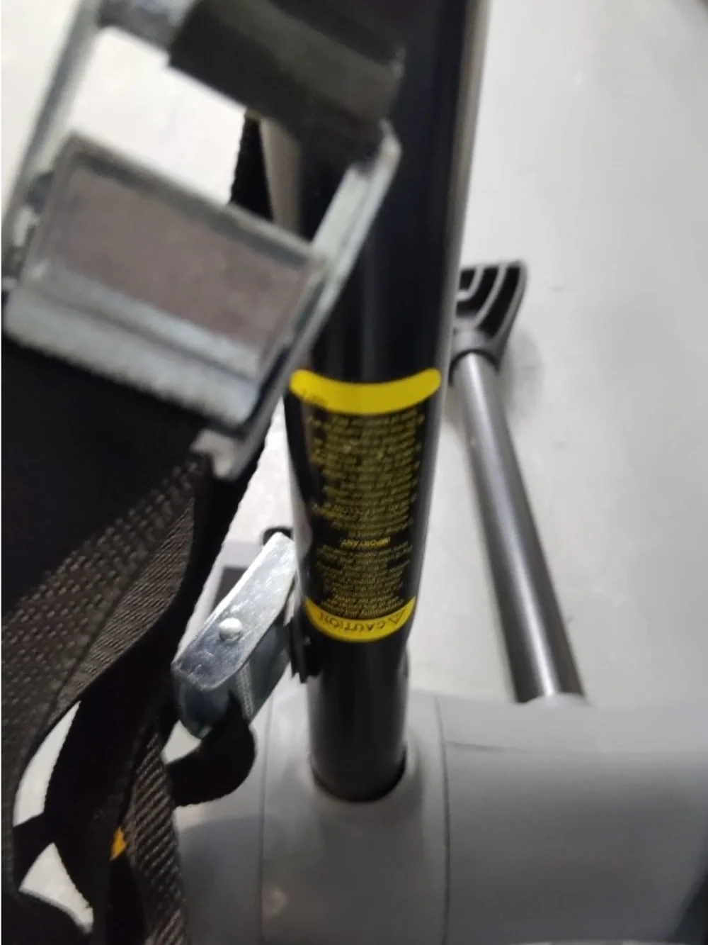 Aris Gray and Black Bike Rack Carrier with Yellow Accent